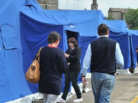 Maghrebino distrugge campo protezione civile del Molise a Medolla