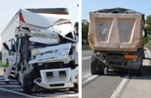 Tamponamento tra mezzi pesanti in autostrada, camionista esce illeso dalla cabina distrutta