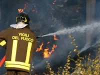 A fuoco un fienile di Cercemaggiore