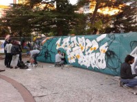 Sparita una tela ‘lasciata’ dai writers a villa dei Cannoni