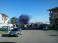 Guglionesi, incendio all’isola ecologica