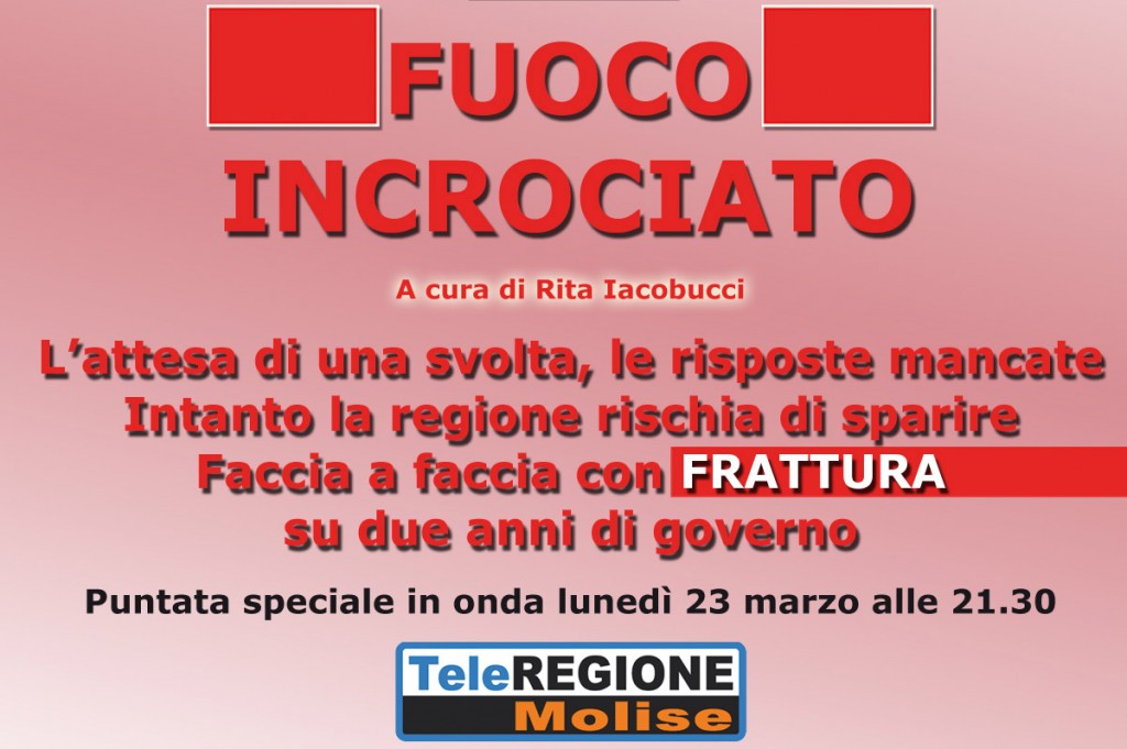 ‘Fuoco incrociato’ su Frattura: lunedì 23 marzo, alle 21.30, su Teleregione Molise