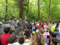 Lezione della Forestale nel Bosco Monte Vairano agli alunni di Ferrazzano