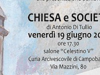 Chiesa e società, venerdì presentazione del volume di Di Tullio