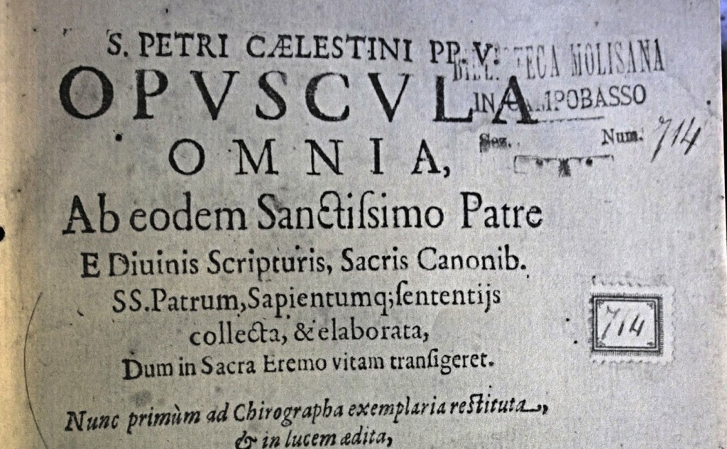 Domani sera a Isernia la presentazione degli Opuscola celestiniani