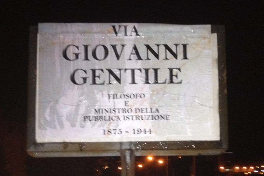 Targa a Gentile posticcia, la condanna dell’Anpi