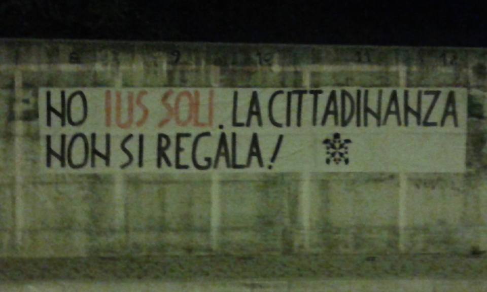Ius Soli, striscioni di CasaPound a Isernia