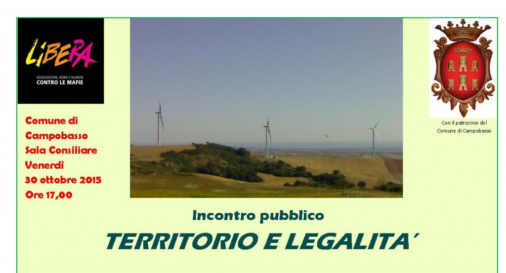 Territorio legalità, Libera organizza un confronto