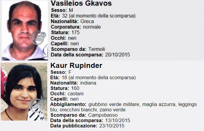 Chi l’ha visto, un doppio caso con il Molise nel mezzo