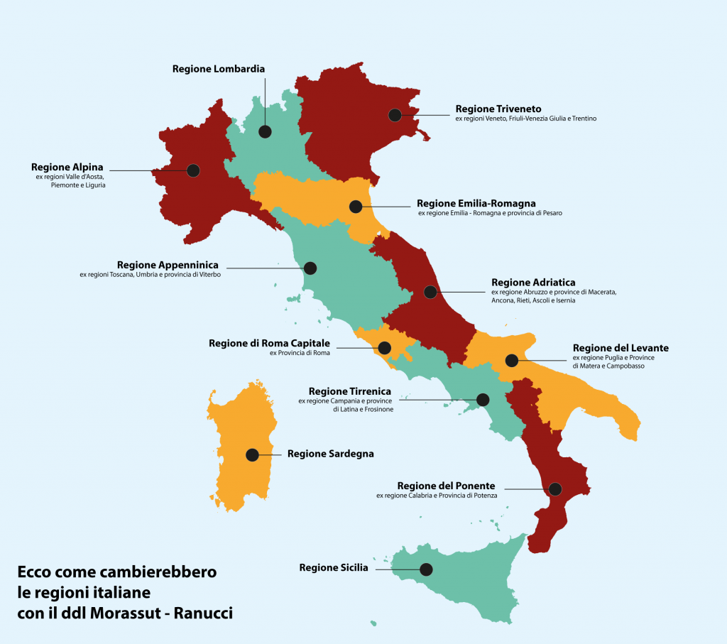 Macroregioni, Coralbo di Italia Unica interviene nel dibattito sulla proposta Morassut