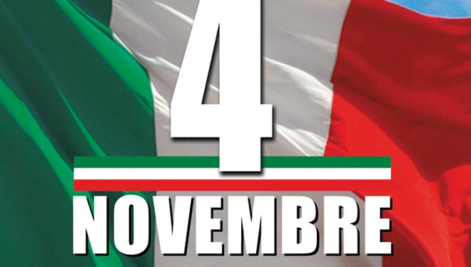 4 novembre, ricco programma di cerimonie