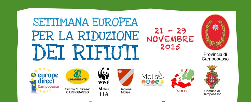 Settimana europea della riduzione dei rifiuti, sabato la presentazione