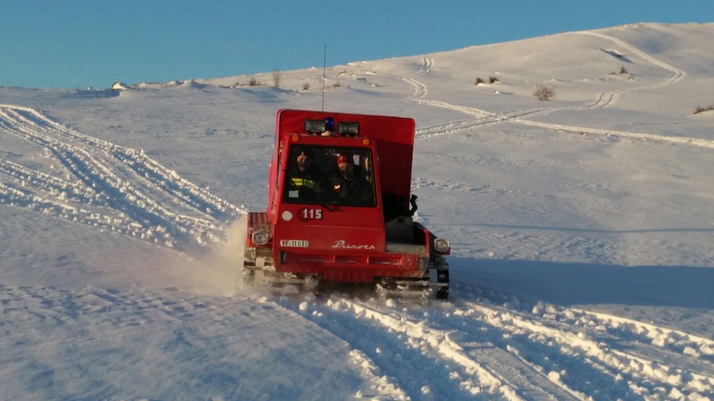 Maltempo, in azione il gatto delle nevi del distaccamento di Agnone