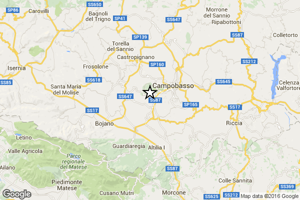 Trema ancora la terra, terrore nel Campobassano: scossa di magnitudo 4.1