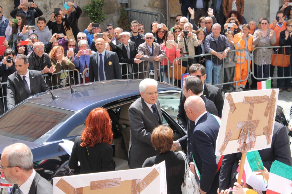 La visita al Museo Sannitico, ma per Mattarella non c’è il bagno di folla
