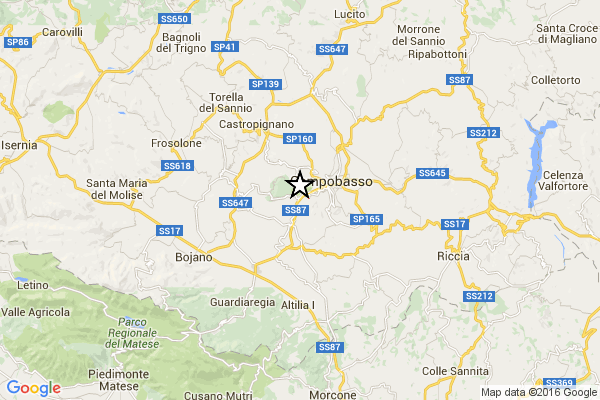Trema la terra, torna la paura in provincia di Campobasso. Alle 19.36 scossa 3.1 di magnitudo