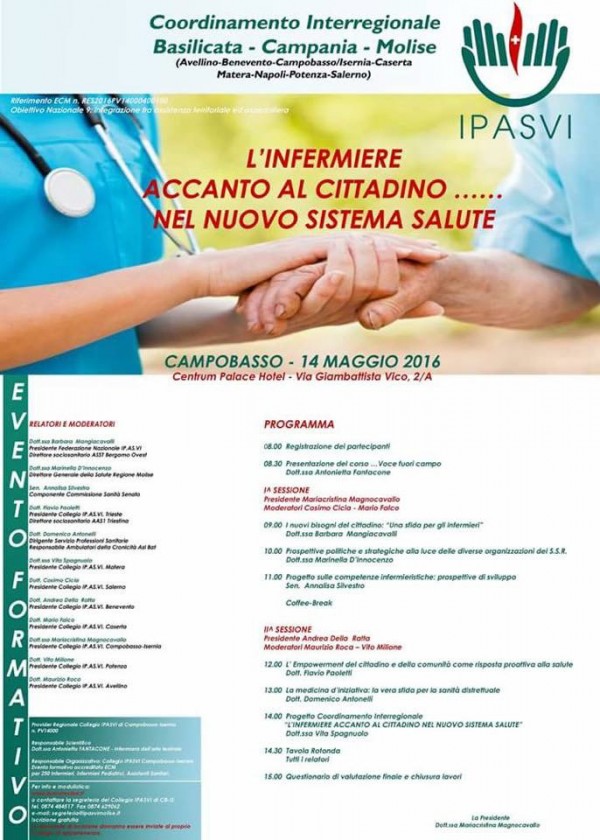 Giornata internazionale dell’infermiere, l’evento dell’Ipasvi