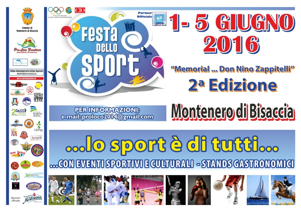 Festa dello Sport, Montenero pronta alla sua cinque giorni ad alto agonismo