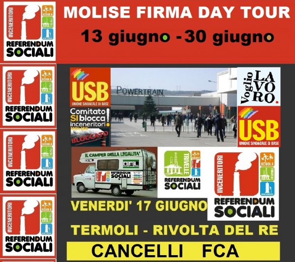 Referendum, parte da Termoli il Molise firma day tour