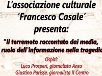 Giornalismo e racconto del sisma, l’evento dell’associazione ‘Casale’ sabato ad Isernia