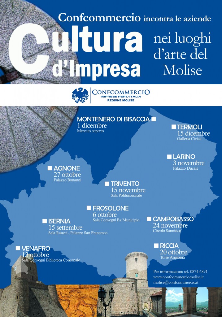 Cultura d’impresa, Confcommercio in “tour” nei maggiori centri del Molise