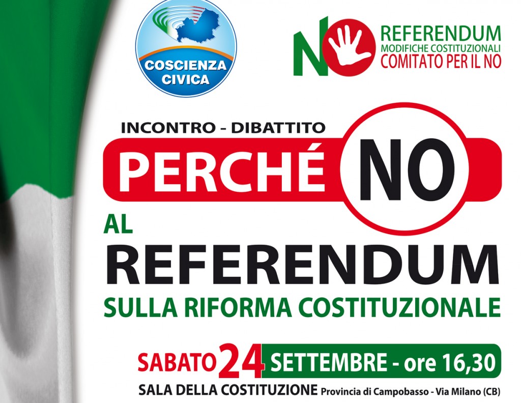 Referendum costituzionale, il professor Pace sabato a Campobasso