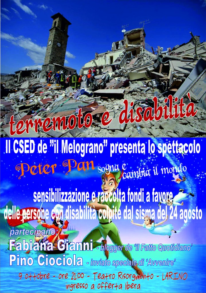A Larino solidarietà per i disabili vittime del sisma nell’Italia centrale