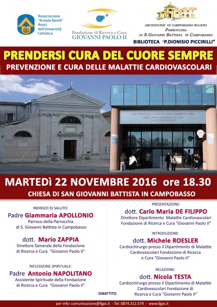 Malattie cardiovascolari, incontro sulla prevenzione con gli esperti della Cattolica