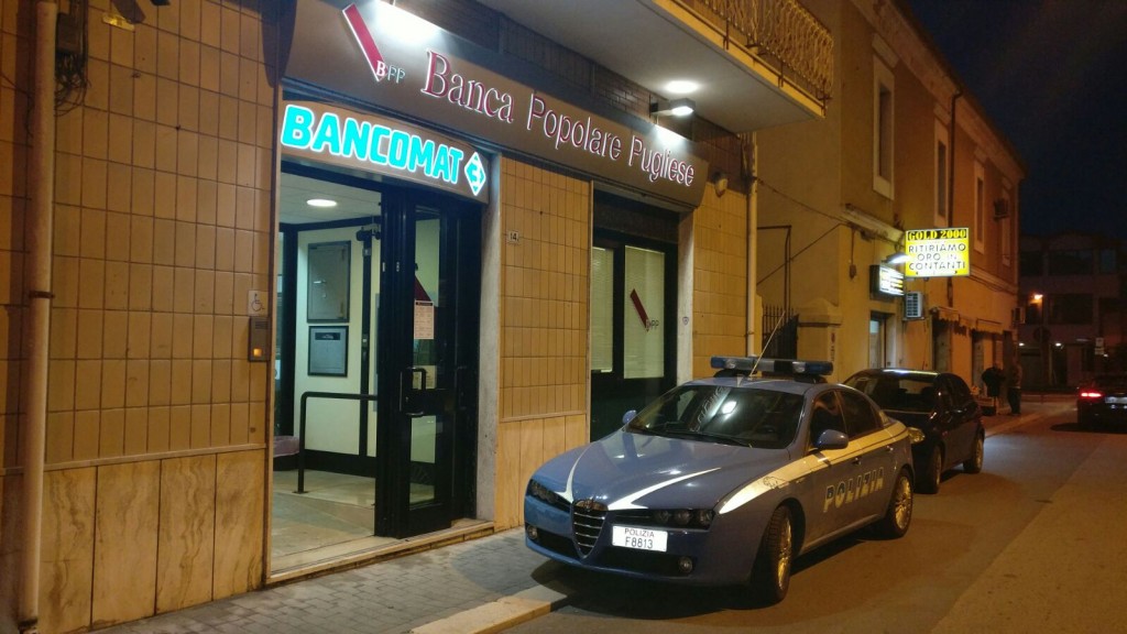 Termoli, rapina nella filiale dalla Banca Popolare Pugliese