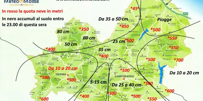 Neve, oggi previsti fino a due metri