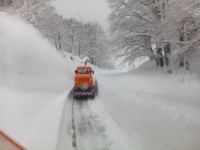 Neve, a Campitello al lavoro per liberare la strada