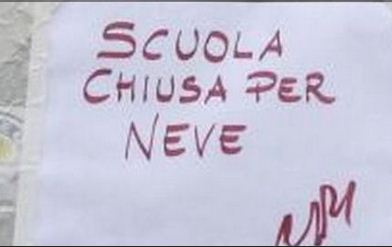 Neve e maltempo, l’elenco delle scuole chiuse anche domani