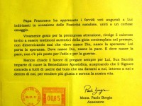 Condivisione della “Benedizione Apostolica” di Papa Francesco