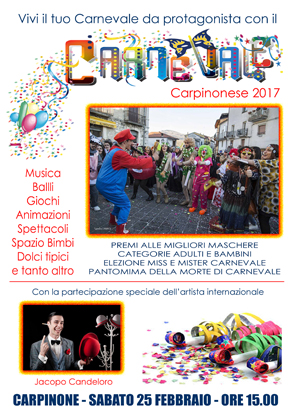 Carpinone, sabato impazzerà il Carnevale