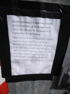 rifiuti in via publio ovidio avviso agli incivili