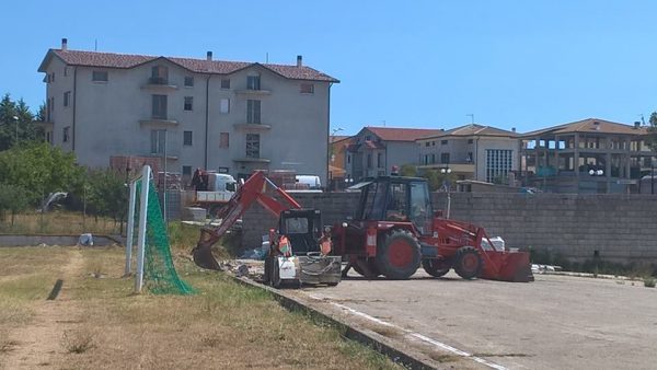 Ruspe all’opera, presto un campo sportivo a norma a Cercemaggiore