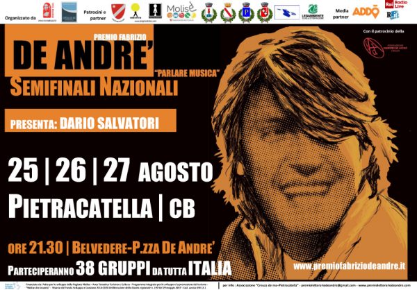 Premio Fabrizio de André, a Pietracatella le semifinali nazionali