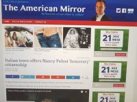 Cittadinanza onoraria a Pelosi: Fornelli finisce sulla stampa americana