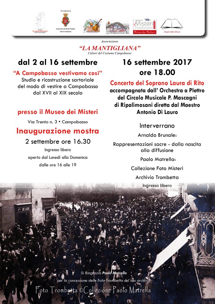 Al Museo dei Misteri un tuffo nel passato con la mostra degli abiti d’epoca de “La Mantigliana”