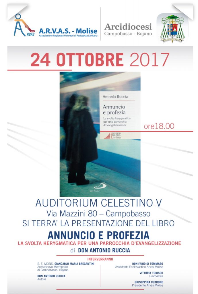 Annuncio e Profezia, a Campobasso la presentazione del libro di don Antonio Ruccia