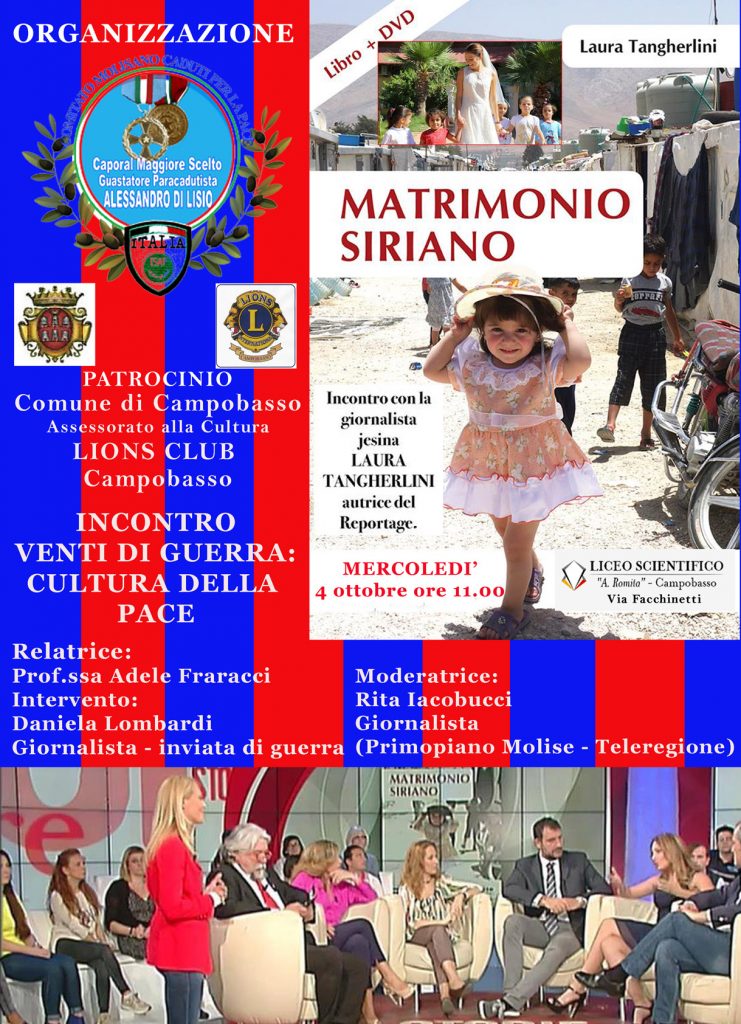 Venti di guerra: cultura della pace, l’evento al Romita di Campobasso