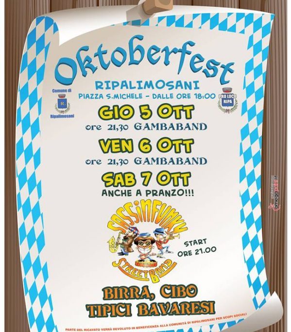 Ripalimosani come Monaco di Baviera, fino a domani l’Oktoberfest