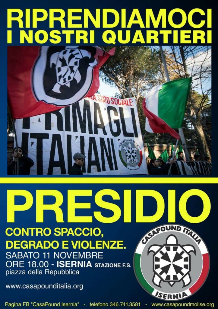 Degrado e poca sicurezza, scatta il presidio di Casapound nell’area della Stazione di Isernia