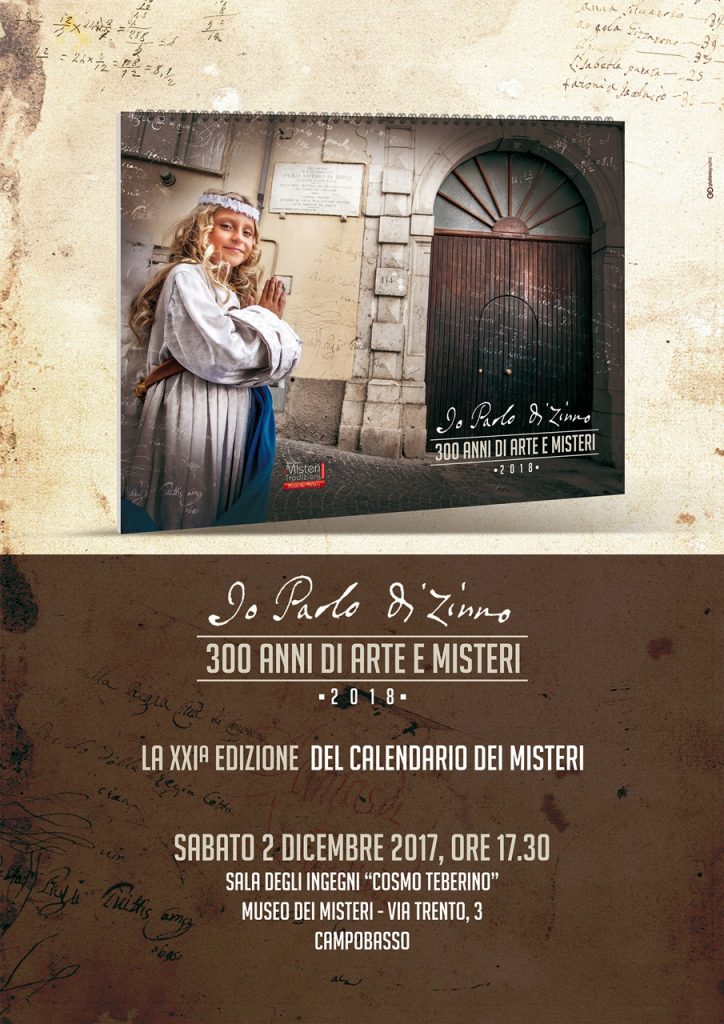 XXI edizione del Calendario dei Misteri, sabato la presentazione nella sala degli ingegni