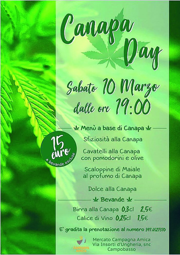 Mercato Coldiretti di Campobasso, al via la fase degli eventi: domani il Canapa Day