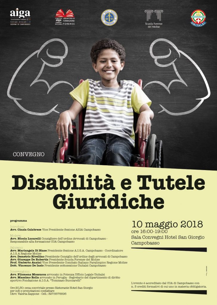 Campobasso, l’Unitalsi al convegno “Disabilità e tutele giuridiche”