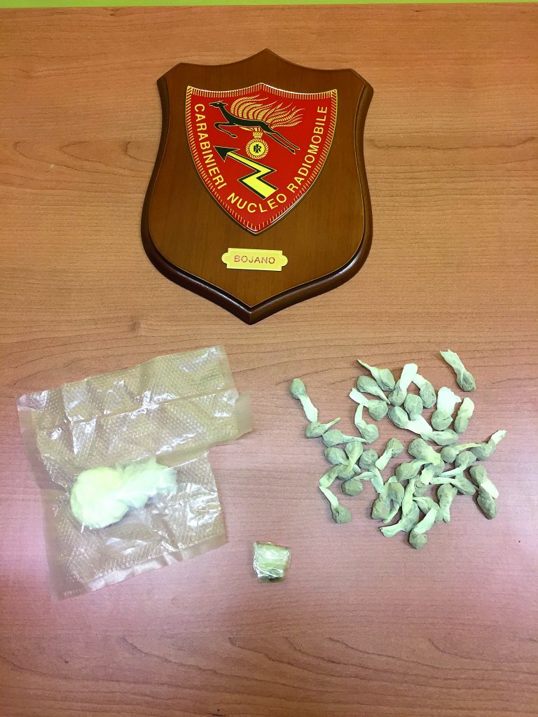 Bojano, beccato con 21 grammi di droga: 27enne arrestato