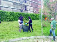 Campobasso, Parco Ungaretti: Fare Verde e migranti ripuliscono l’area infestata dalla vegetazione