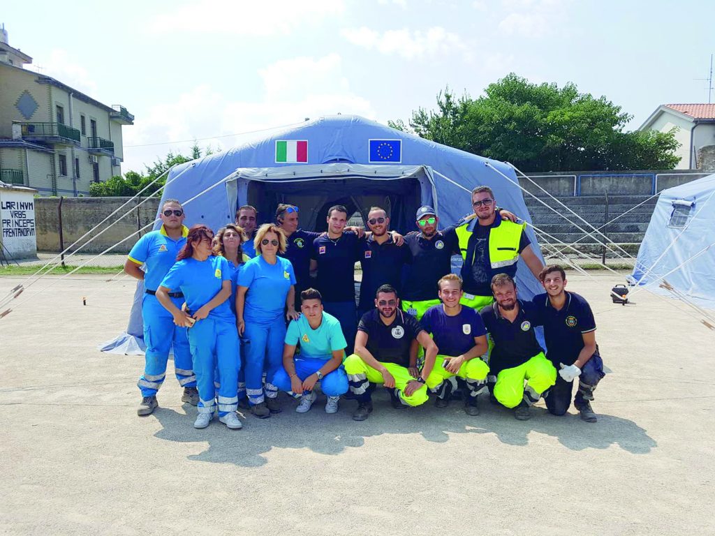 Larino, allestita la tendopoli al campo sportivo