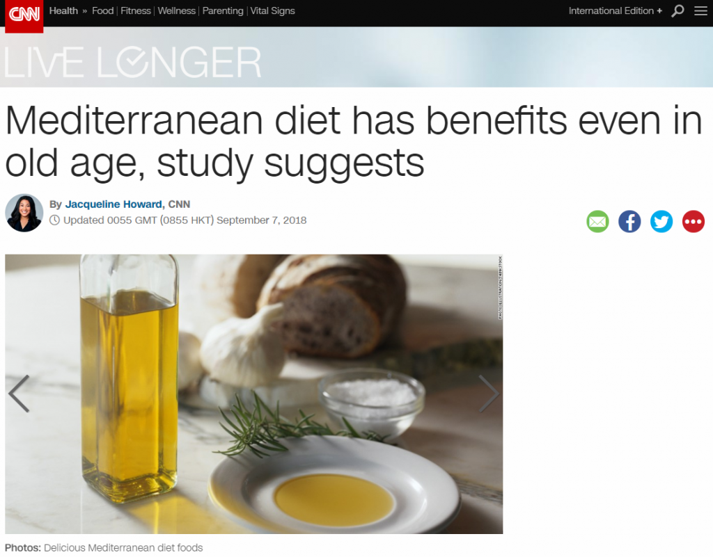 Con la ricerca sulla dieta mediterranea l’Istituto Neuromed di Pozzilli sbarca sulla Cnn